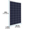 Mighty Max Battery Polycrystalline Solar Panel, 100 W, 12V, MC4 MAX3990119